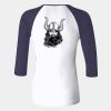 Ladies' Baby Rib Three-QuarterSleeve Contrast Raglan T-Shirt Thumbnail