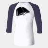 Ladies' Baby Rib Three-QuarterSleeve Contrast Raglan T-Shirt Thumbnail