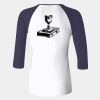 Ladies' Baby Rib Three-QuarterSleeve Contrast Raglan T-Shirt Thumbnail