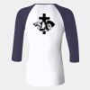 Ladies' Baby Rib Three-QuarterSleeve Contrast Raglan T-Shirt Thumbnail