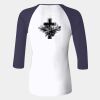 Ladies' Baby Rib Three-QuarterSleeve Contrast Raglan T-Shirt Thumbnail