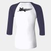 Ladies' Baby Rib Three-QuarterSleeve Contrast Raglan T-Shirt Thumbnail