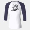 Ladies' Baby Rib Three-QuarterSleeve Contrast Raglan T-Shirt Thumbnail