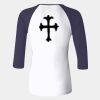 Ladies' Baby Rib Three-QuarterSleeve Contrast Raglan T-Shirt Thumbnail