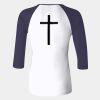 Ladies' Baby Rib Three-QuarterSleeve Contrast Raglan T-Shirt Thumbnail