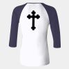 Ladies' Baby Rib Three-QuarterSleeve Contrast Raglan T-Shirt Thumbnail