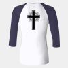 Ladies' Baby Rib Three-QuarterSleeve Contrast Raglan T-Shirt Thumbnail