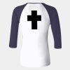 Ladies' Baby Rib Three-QuarterSleeve Contrast Raglan T-Shirt Thumbnail