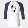 Ladies' Baby Rib Three-QuarterSleeve Contrast Raglan T-Shirt Thumbnail