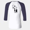 Ladies' Baby Rib Three-QuarterSleeve Contrast Raglan T-Shirt Thumbnail