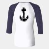 Ladies' Baby Rib Three-QuarterSleeve Contrast Raglan T-Shirt Thumbnail