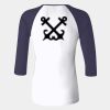 Ladies' Baby Rib Three-QuarterSleeve Contrast Raglan T-Shirt Thumbnail