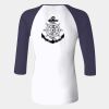 Ladies' Baby Rib Three-QuarterSleeve Contrast Raglan T-Shirt Thumbnail