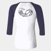 Ladies' Baby Rib Three-QuarterSleeve Contrast Raglan T-Shirt Thumbnail