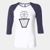 Ladies' Baby Rib Three-QuarterSleeve Contrast Raglan T-Shirt Thumbnail