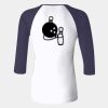 Ladies' Baby Rib Three-QuarterSleeve Contrast Raglan T-Shirt Thumbnail