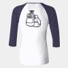 Ladies' Baby Rib Three-QuarterSleeve Contrast Raglan T-Shirt Thumbnail