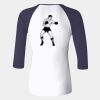 Ladies' Baby Rib Three-QuarterSleeve Contrast Raglan T-Shirt Thumbnail