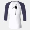 Ladies' Baby Rib Three-QuarterSleeve Contrast Raglan T-Shirt Thumbnail