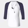 Ladies' Baby Rib Three-QuarterSleeve Contrast Raglan T-Shirt Thumbnail