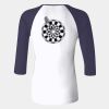 Ladies' Baby Rib Three-QuarterSleeve Contrast Raglan T-Shirt Thumbnail