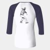 Ladies' Baby Rib Three-QuarterSleeve Contrast Raglan T-Shirt Thumbnail