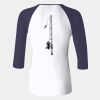 Ladies' Baby Rib Three-QuarterSleeve Contrast Raglan T-Shirt Thumbnail