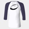 Ladies' Baby Rib Three-QuarterSleeve Contrast Raglan T-Shirt Thumbnail