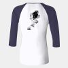 Ladies' Baby Rib Three-QuarterSleeve Contrast Raglan T-Shirt Thumbnail