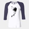 Ladies' Baby Rib Three-QuarterSleeve Contrast Raglan T-Shirt Thumbnail