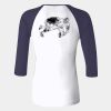 Ladies' Baby Rib Three-QuarterSleeve Contrast Raglan T-Shirt Thumbnail