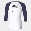 Ladies' Baby Rib Three-QuarterSleeve Contrast Raglan T-Shirt Thumbnail