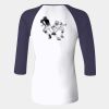 Ladies' Baby Rib Three-QuarterSleeve Contrast Raglan T-Shirt Thumbnail