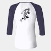 Ladies' Baby Rib Three-QuarterSleeve Contrast Raglan T-Shirt Thumbnail