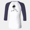 Ladies' Baby Rib Three-QuarterSleeve Contrast Raglan T-Shirt Thumbnail