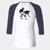 Ladies' Baby Rib Three-QuarterSleeve Contrast Raglan T-Shirt Thumbnail