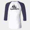 Ladies' Baby Rib Three-QuarterSleeve Contrast Raglan T-Shirt Thumbnail