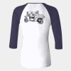 Ladies' Baby Rib Three-QuarterSleeve Contrast Raglan T-Shirt Thumbnail