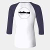 Ladies' Baby Rib Three-QuarterSleeve Contrast Raglan T-Shirt Thumbnail