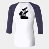 Ladies' Baby Rib Three-QuarterSleeve Contrast Raglan T-Shirt Thumbnail