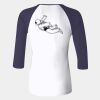 Ladies' Baby Rib Three-QuarterSleeve Contrast Raglan T-Shirt Thumbnail