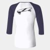 Ladies' Baby Rib Three-QuarterSleeve Contrast Raglan T-Shirt Thumbnail