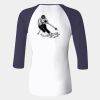 Ladies' Baby Rib Three-QuarterSleeve Contrast Raglan T-Shirt Thumbnail