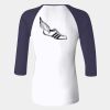 Ladies' Baby Rib Three-QuarterSleeve Contrast Raglan T-Shirt Thumbnail