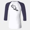 Ladies' Baby Rib Three-QuarterSleeve Contrast Raglan T-Shirt Thumbnail