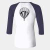 Ladies' Baby Rib Three-QuarterSleeve Contrast Raglan T-Shirt Thumbnail