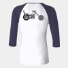 Ladies' Baby Rib Three-QuarterSleeve Contrast Raglan T-Shirt Thumbnail