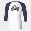 Ladies' Baby Rib Three-QuarterSleeve Contrast Raglan T-Shirt Thumbnail