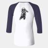 Ladies' Baby Rib Three-QuarterSleeve Contrast Raglan T-Shirt Thumbnail