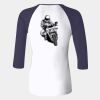 Ladies' Baby Rib Three-QuarterSleeve Contrast Raglan T-Shirt Thumbnail